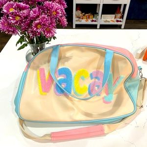 Vacation Vacay duffel bag airplane beach bag